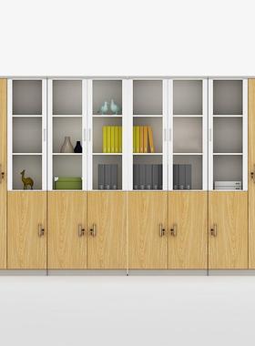 储物柜办打机茶水柜公家具印厂家生RWI产办公文件柜木质档案料资