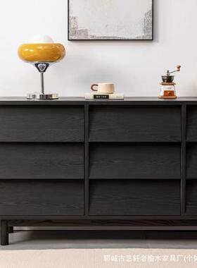 中古风老木纳储物落地式柜九斗柜民宿餐边柜客厅榆卧室收储98269