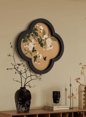 立体砂法式中国风中古客厅UYX装岩饰画卧室床头厅斗茶柜室挂画玄