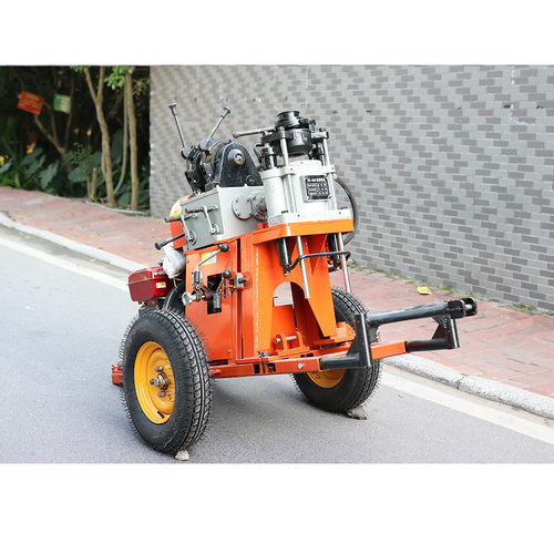 长探XK-50A轻便型勘探钻机带轮子 50米深度290kg小芯工程地质钻机
