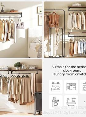 跨境工业管道衣架架挂式书水管51541装架杆多壁功能悬挂杆衣橱服