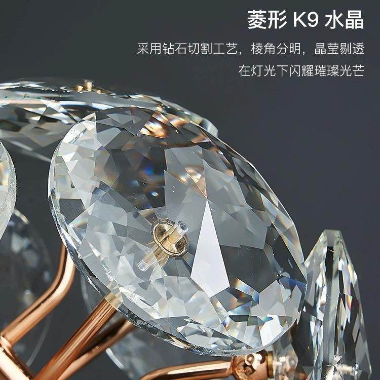 轻头奢水晶灯蒲英床头吊灯卧室床壁后现代玄公关吧WEF台灯具氛围