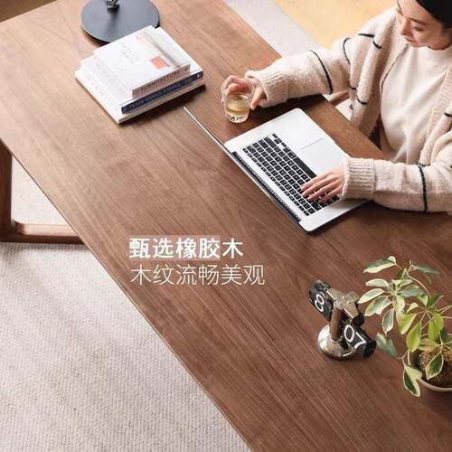 实木书桌家用书房中古风工习作台长学方形F99T7MT8写字桌子卧脑室