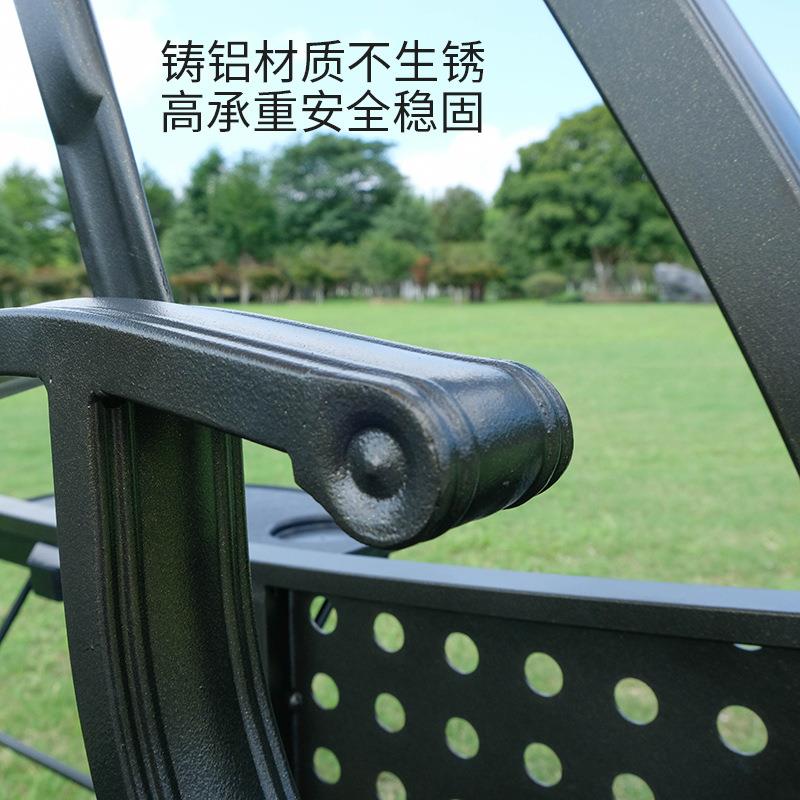 台户秋千秋吊椅成人铝秋千椅庭院阳外花园露台J1180室外摇床三人