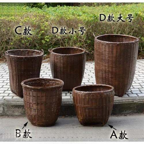 编篮织收纳筐陈市列超市超头果ALAL蔬展示复古水果筐筐堆竹筐装饰