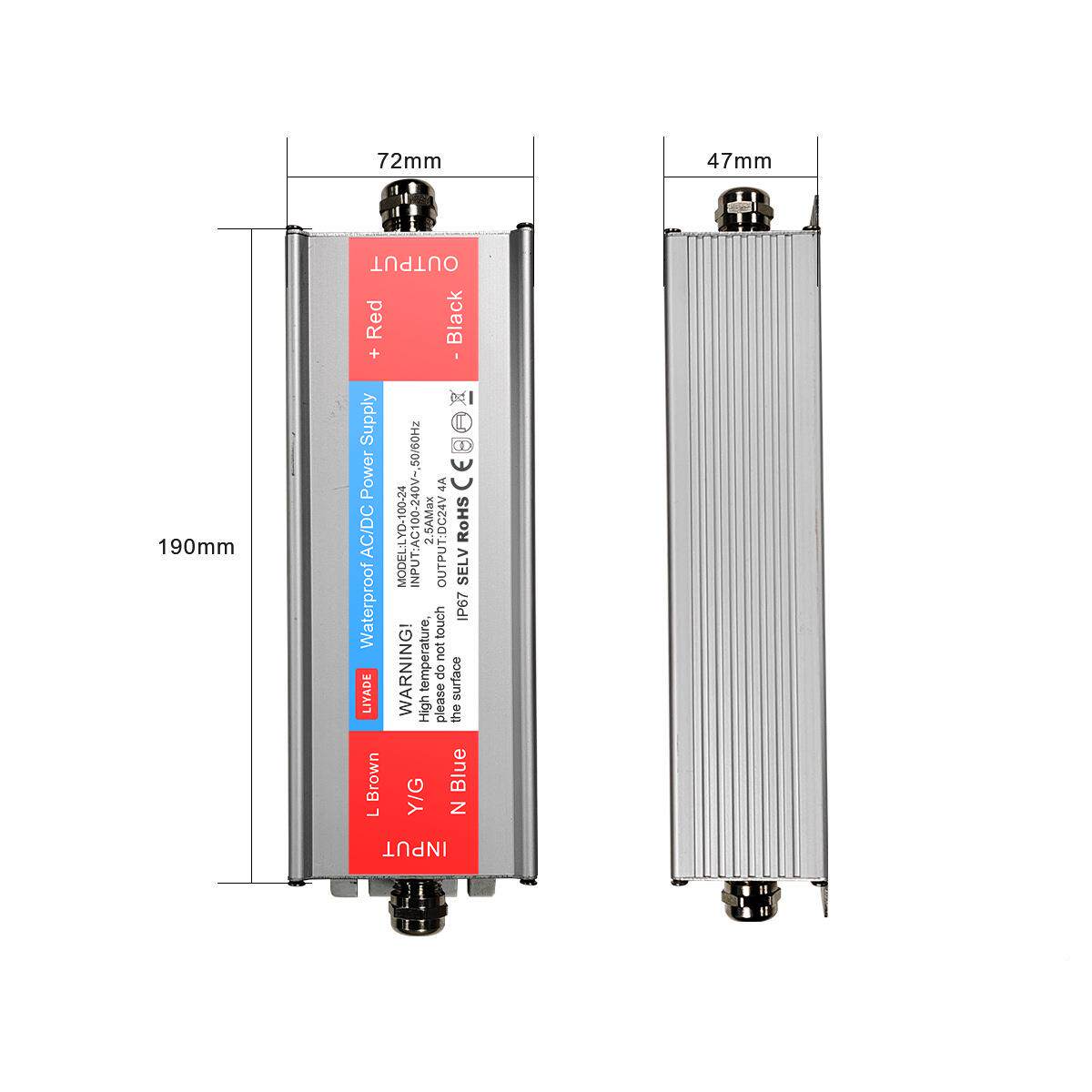 20V11A铝壳防水电源30W60直0W招62726牌霓0虹发光字流变压灯器灯