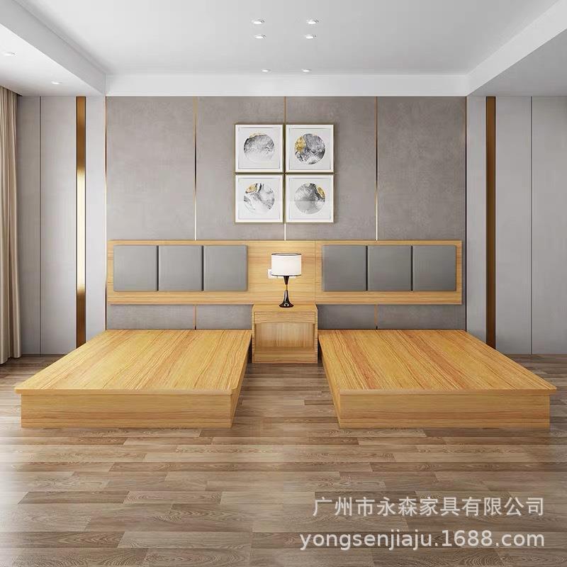 快捷店宾馆家具标间全1.2套简约现代酒公01寓式单人大.床15米出租