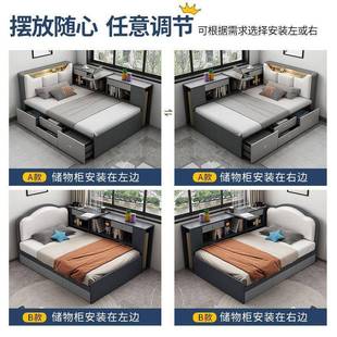 功能儿童床榻米小户型男榻孩床书柜书多人桌75452一体单床成人小