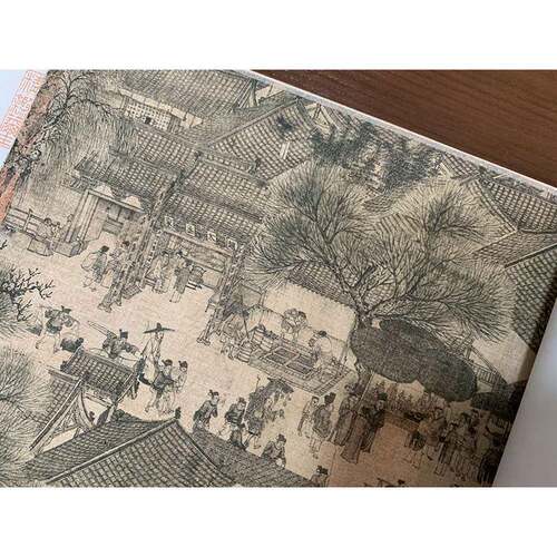 860张择端清明上河图F76M7T85艺全景图传卷轴世名家书画装饰高清
