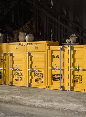 工业风餐边储物柜集装箱功能餐50585柜厅酒吧子铁艺双门多柜储藏