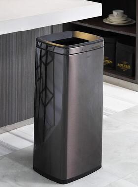 GF不钢方形垃圾桶无盖双层30L大号家59796庭卧N用锈厨房室办公室