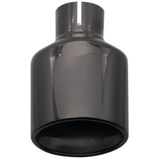 汽车喉钛改钢装排气管尾段60mm口径黑镜面不锈全车型通用92312尾