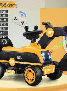 儿童电动挖掘机玩28510具车可坐可骑宝宝超大可号男挖土工机遥控