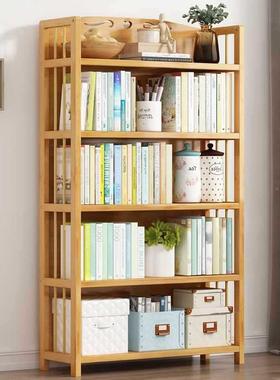 楠竹架多层儿童易储物架书42779厨房置物架学生实木客厅收纳书柜