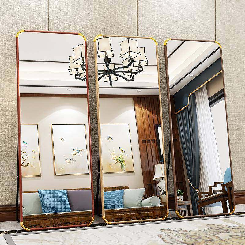 新中式镜子全身穿移衣镜立挂墙家用卧IPC室式换轻衣落地奢试衣镜