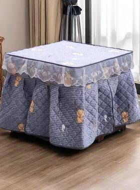 ?加烤火罩电炉罩加厚烤火桌48118子布绒取暖桌被套季大摆长正方形