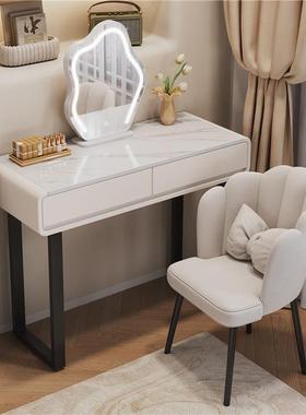2025新款现代梳收妆小户型实木化台妆桌油简73469约奶风纳一体化