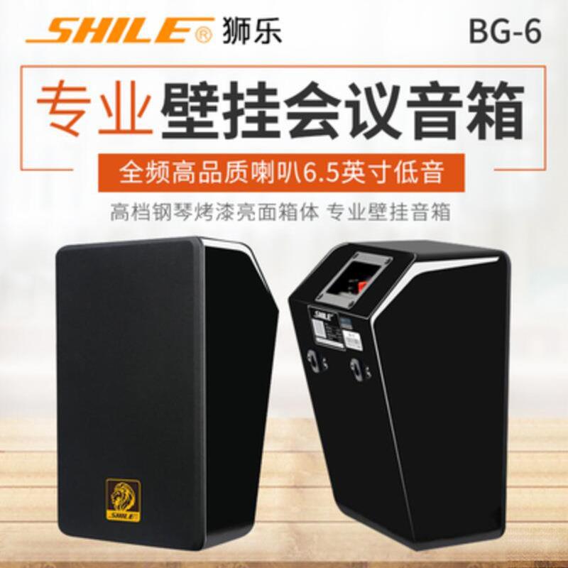 狮乐BG-6会议音响培训室会议室家用卡拉OK音箱壁挂6.5英寸倾斜式