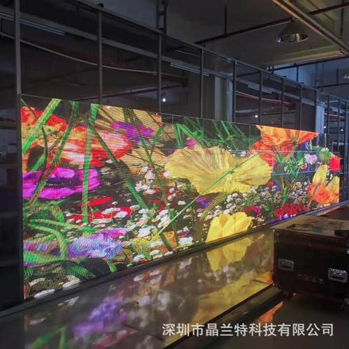 LED全彩电子透明屏橱窗透明屏玻璃幕墙70%透光P3.91