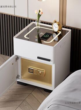 智能床头柜一密锁码保险箱收体纳家无用卧室多77033功能充电线保