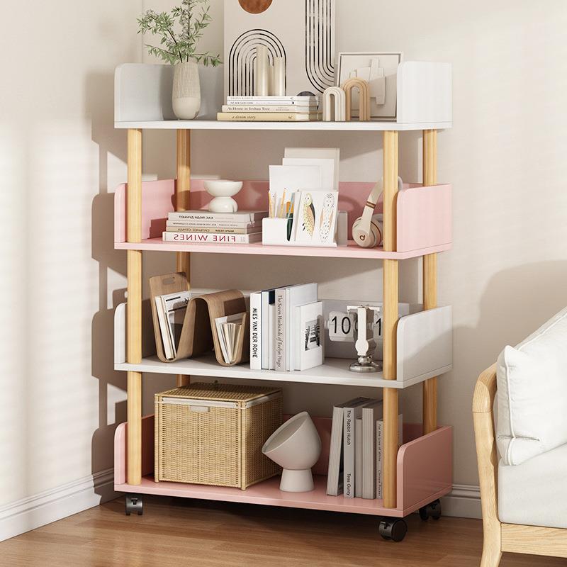 轻EWM奢书架置物落地客厅展示收室纳架架书本阅读卧简约架现代书