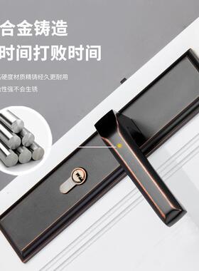 室A671-33内卧手室实木门锁厂生间锁执简约锌合金门锁静音门把卫