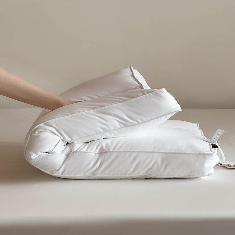 A类高全棉物理阻螨微米细MS202505枕旦端三分护颈单人高回弹酒超