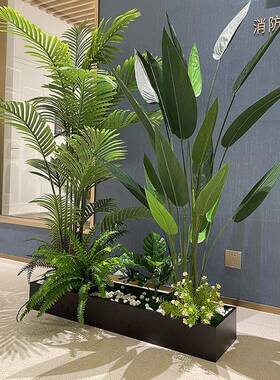 仿真绿植造景内大植物落盆栽FZHC9476室布地置橱窗景观装饰摆件型