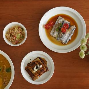 BIQ新瓷中七式简创意白寸盘子餐约厅家用陶瓷八寸深圆形菜盘