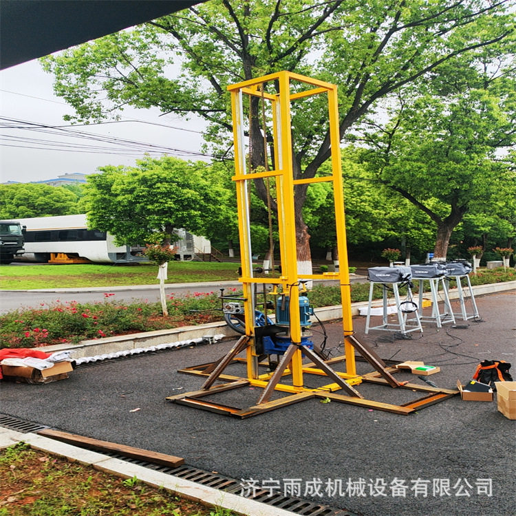 电动手摇升降光伏螺旋桩打桩机
