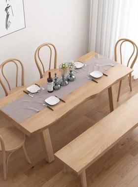 日式大板桌实木餐桌木原工台大52742餐全实木作茶桌洽谈长桌方形