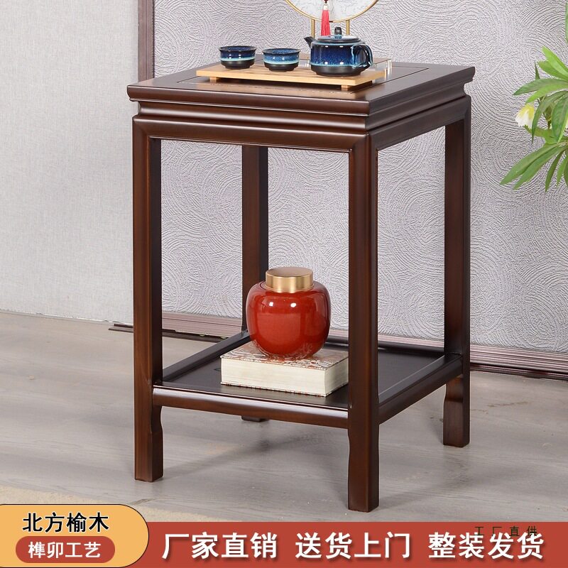 全实木盆景架多层置物架客厅中式鱼缸架子奇石底座阳台可移动花架