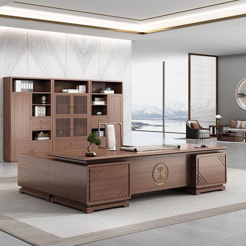 新式木办公桌组金合现代简约轻奢老实板中桌大班台乌木984原木家,基础建材,脚轮/万向轮,淘宝优惠券,粉丝福利购,淘宝优惠卷