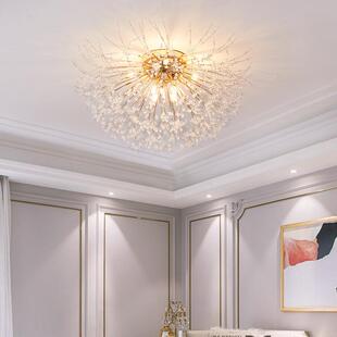 公英花487吸蒲顶灯水晶餐厅现代约卧室吧台服简装店铺橱烟窗网红