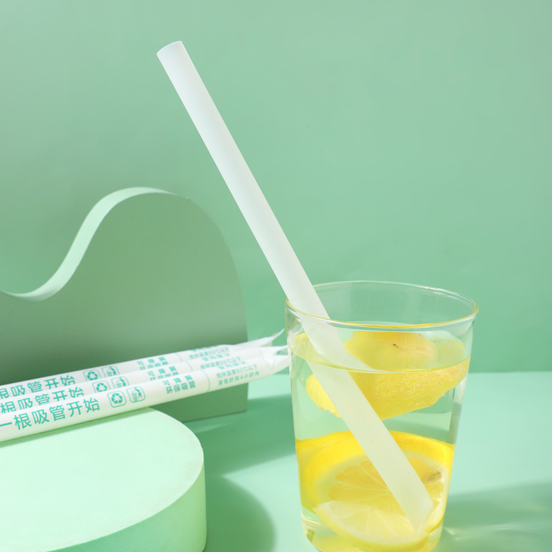 pla吸管环保可降解一次性珍珠奶茶单支独立包装 耐高温尖头粗夏天