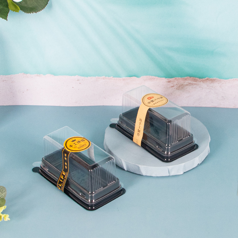 长方形慕斯拿破仑蛋糕盒蛋糕卷切块打包盒烘焙一次性蛋糕包装盒子