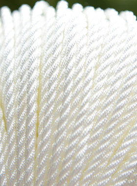 户外涤纶三股白色软绳子尼龙绳6mm8mm10mm大棚压膜刹车耐磨捆绑绳