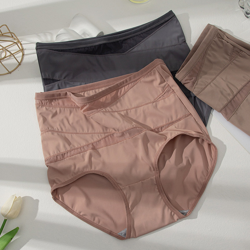 大码收腹内裤女高腰提臀强力收小肚子夏季薄款束腰无痕塑身三角裤