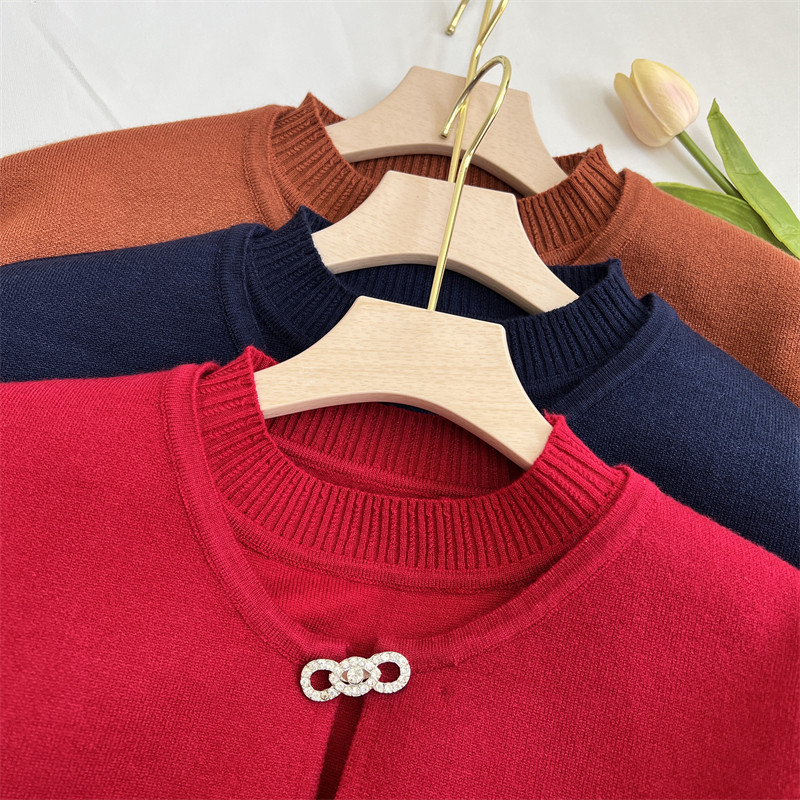 妈妈秋冬款外套毛衣婚宴礼服两件式套装中老年人女装奶奶上衣羊毛