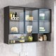 吊柜铝合金墙壁柜上墙收纳柜置物柜厨房卫生间带置物架储物收纳柜