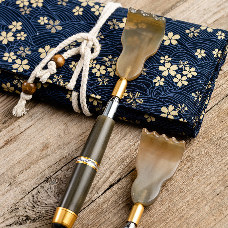 天然牛角痒痒挠耙抓痒多功能抓背挠痒神器不求人可伸缩老头乐全身