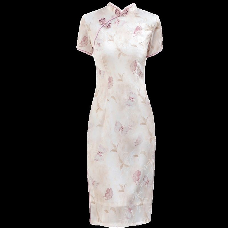 春夏旗袍新款改良版连衣裙小个子少女士气质年轻日常礼服中式国风