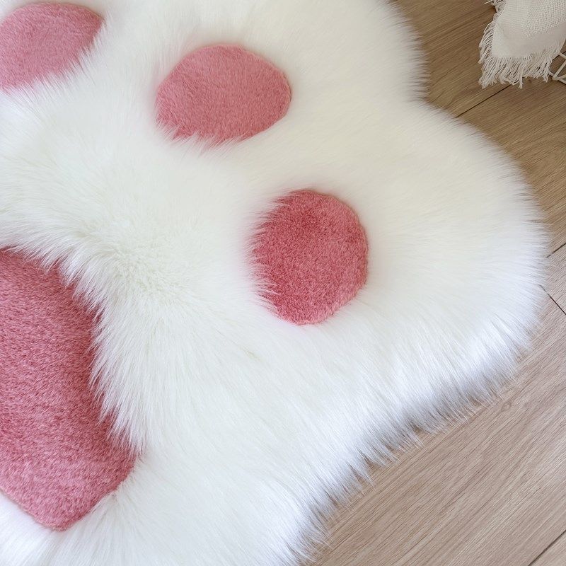 卡通动漫猫爪地毯女孩卧室床边地垫网红装饰可爱拍照长毛绒装饰毯,居家布艺,地毯,淘宝优惠券,粉丝福利购,淘宝优惠卷