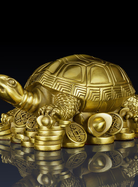 纯铜乌龟摆件金钱龟工艺品铜龟客厅家居装饰品铜制长寿龟礼品摆件