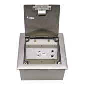 地面插座开启式 超薄不锈钢家用弱电防水隐形网线网络地插座 隐藏式