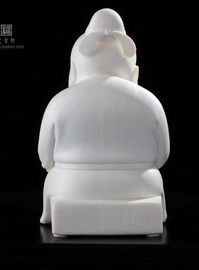 香扇 德化白瓷古典仕女地主人物设宴宴请酒柜客厅工艺礼品摆件