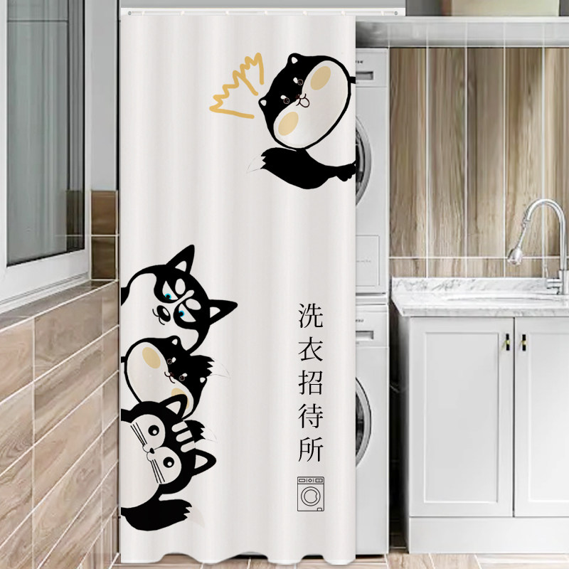 洗衣机防晒罩遮挡帘烘干机洗烘一体机套装防尘罩盖布遮阳防水门帘