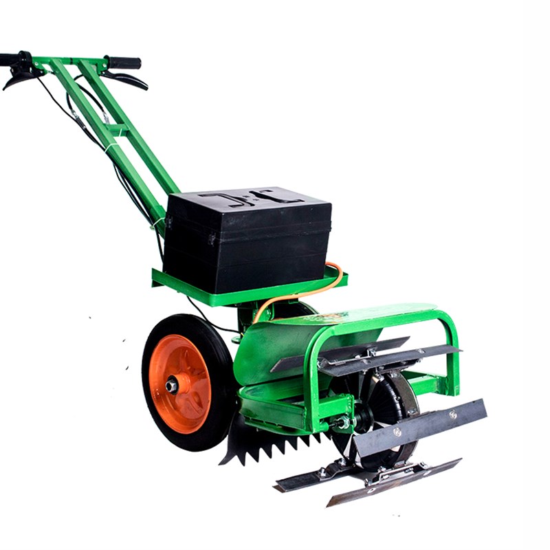 48V电动除草机充电除草机手推农用割草机开荒手扶锄地松土锄草机