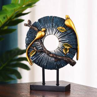 欧式喜上枝头工艺品摆件家居客厅酒柜玄关乔迁新居搬新家装饰品