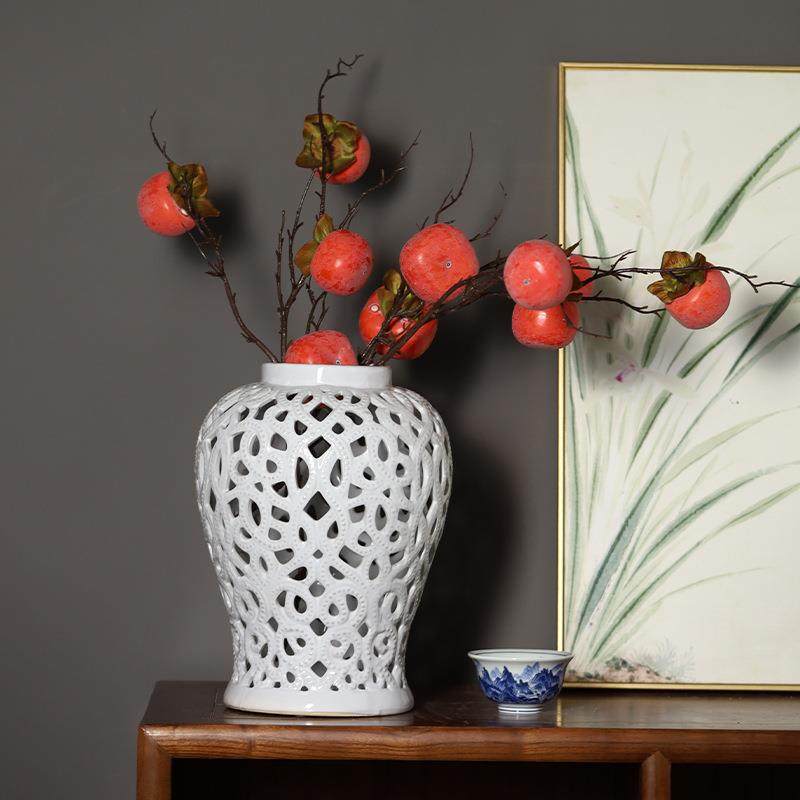 欧式现代样板房软装饰品纯色镂空将军罐售楼处玄关将军罐摆件花瓶,农用物资,其他肥料,淘宝优惠券,粉丝福利购,淘宝优惠卷